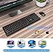 VicTsing Wireless Keyboard and Mouse Combo, 105-Key Chiclet Keyboard with Water-Dropping Keycaps, Portable Mobile Silent Optical Mice, 2.4GHz Dropout-Free Connection, Long Battery Life for PC, Desktop