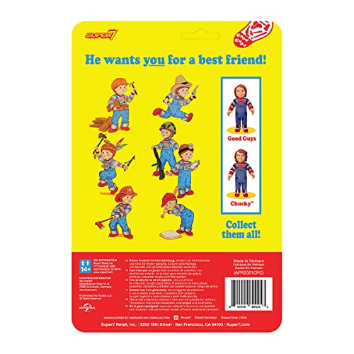 SUPER7 Childs Play Figura de reacción de Chucky, multicolor, estándar (CPLYW01-CKY-02) SUPER7 Childs Play Figura de reacción de Chucky, multicolor, estándar (CPLYW01-CKY-02)