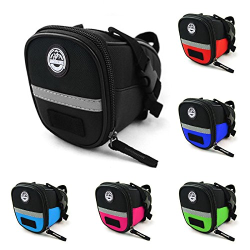 Social Ride Cycle Co. Seat Pack, Seat Post Bag, Bicycle Seat Bag in Exciting Colors (Silver)