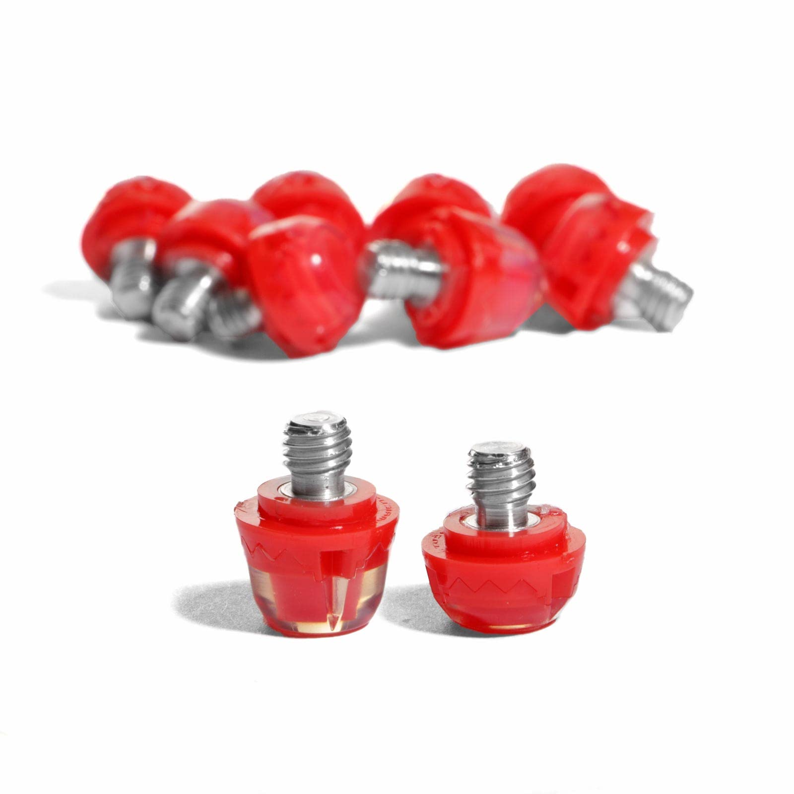 STUDIAMONDS TPU Football Studs-14X Replacement Football Cleats-TPU Studs (Translucent Red)