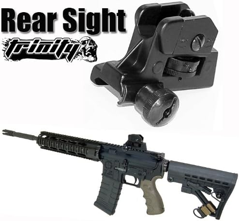 Trinity Supply Model 4/16 Complete Match-grade Rear Sight, Ar-15 Detachable Rear Rifle Aluminum Rear Sight, Ar Rifle Rear Sight, Military Rear Sight, Ar15 Rifle Sight, A2 Rear Sight for Ar Rifle,m16 M4 Ar Ar15 Ar10 Rifle Rear Sight.