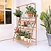 Bamboo Hanging Plant Stand 3 Tier Ladder Flower Rack for Garden Hanging Baskets Succulent Planters (100x40x96cm)thumb 3