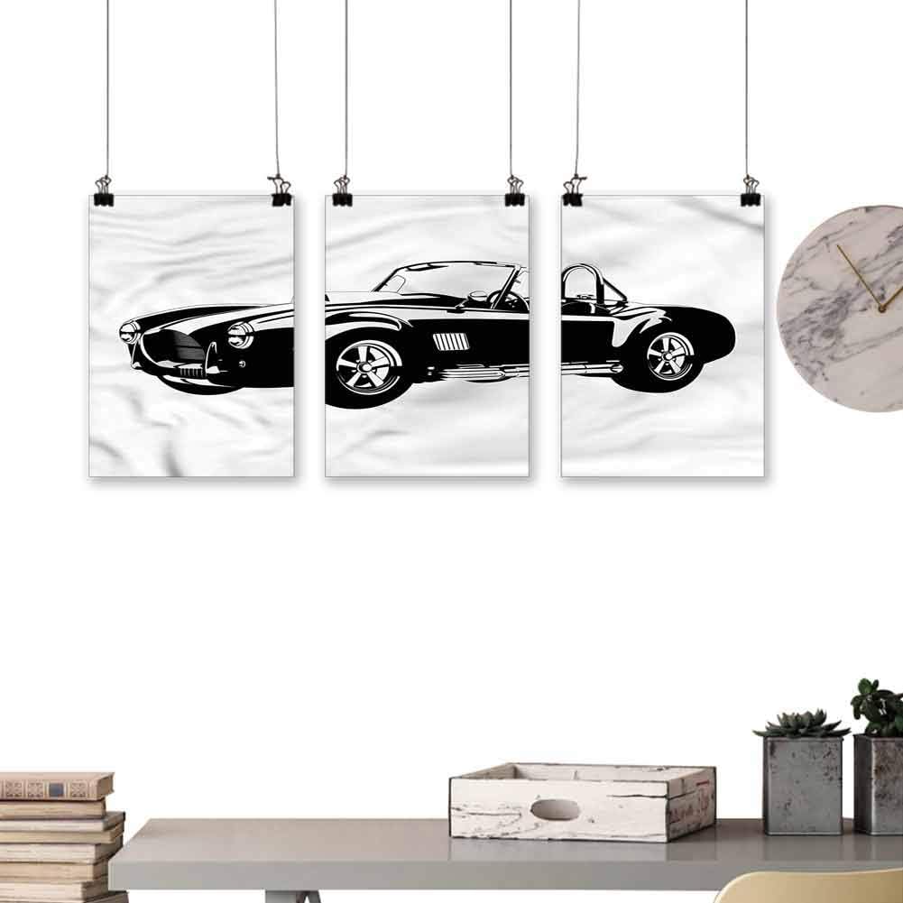 Amazon.com: Cars Art Prints, Classic Car Silhouette Modern Home Wall
