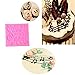Music Notes Mold Guitar Mold Music Notes Fondant Silicone Mold for Music Cake Decorating Candy Chocolate Cookie Dessert Baking Tool Cupcake Topper（Set of 2）