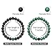 Natural Stone Beads Bracelet, 8mm Natural Malachite Stones and Black Matte AgateBeads Bracelet, Men Women Stress Relief Yoga Beads Elastic Bracelet Energy Stone Gemstone Beads Bracelet ( 2 Pack)