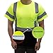 New York Hi-Viz Workwear BFS8512 High-Visibility Class 3 T Shirt with Moisture Wicking Mesh Birdseye, Black Bottom (Extra Large, Green)