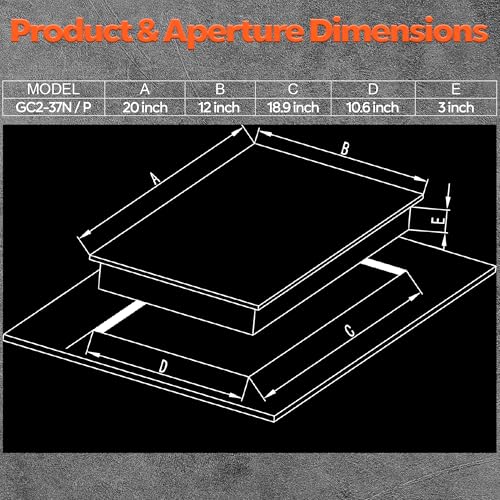 Ramblewood GC2-37P (LPG/Propane Gas) high efficiency 2 burner gas cooktop, ETL Safety Certified..