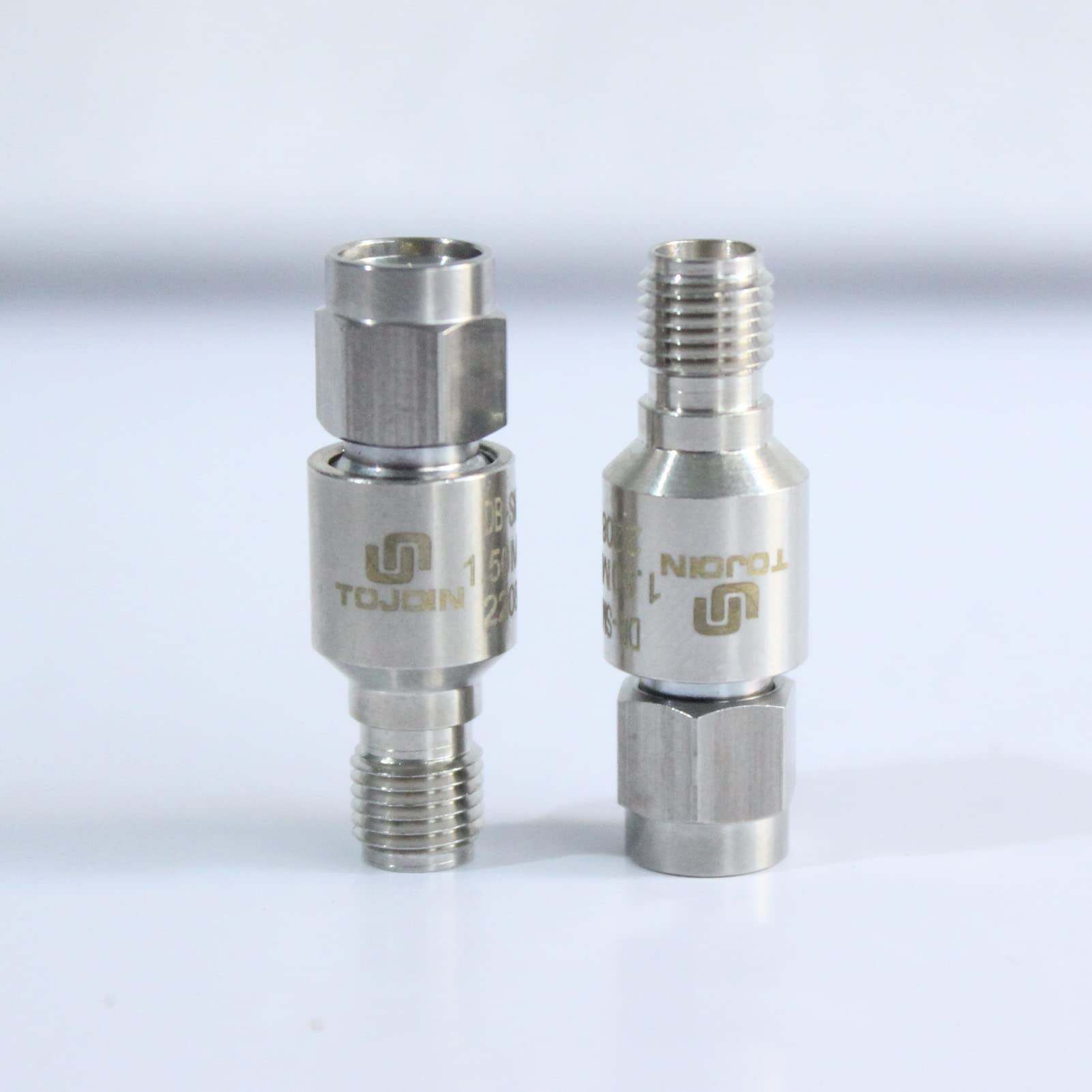 TOJOIN DC Block in-Line SMA Male to Female RF Coaxial Adapter 50MHz-8000MHz with 0.3dB Insertion Loss, 40-60 Ohms Impedance Connector Blocks DC Voltage from Your Radio or RF Test Equipment 2 PCS