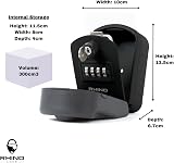 Rhino Lock Secure Pro Key Safe Wall Mounted 4 Digit Code Black view 2