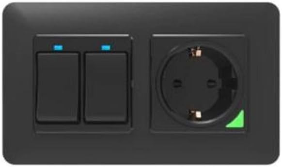 SMART HOME Interruptor DobleBase WIFI Emp Negro SMART HOME Interruptor DobleBase WIFI Emp Negro