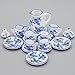 Odoria 1/12 Miniature Porcelain Tea Set 15Pcs Dollhouse Decoration Accessories, Grapes