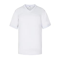 BOROLIN Mens Blank Football Jersey,Polyester Plain