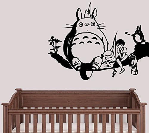 Japanese Animated Fantasy Film Vinyl Wall Decal Cartoon Totoro Inspired My Neighbor Totoro on Tree Branch Vinyl Stickers Mural MK3056