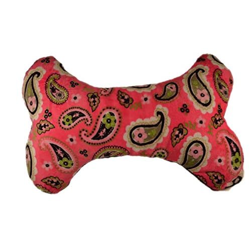 Happy Dog Happy Home Pink Paisley Bone Shaped Pillow Delicate
