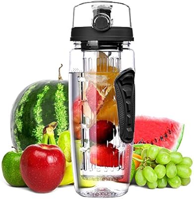 Bouteille à Infusion De Fruits 1l Grande Capacité Bouteille Deau Infusion Noir