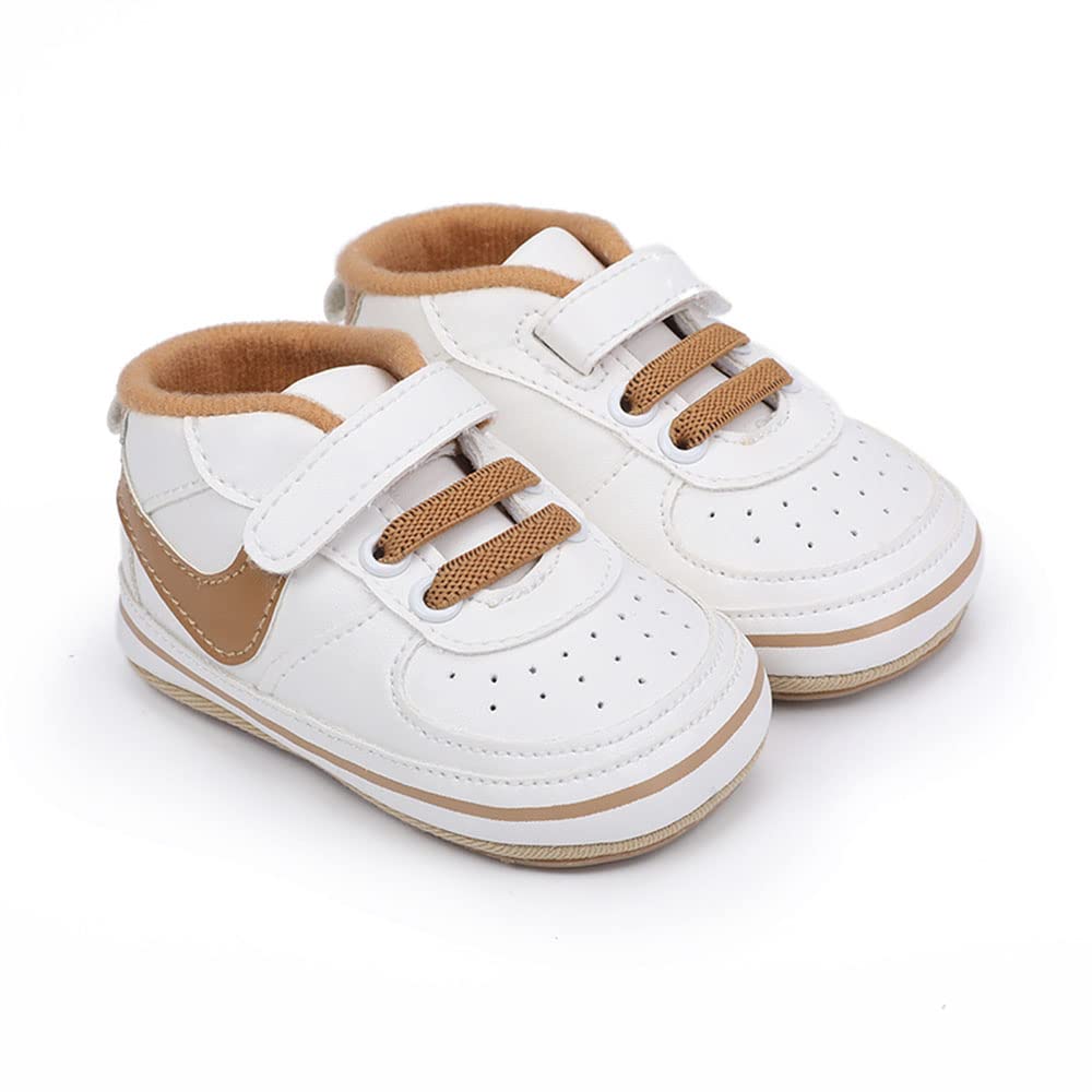 Clowora Unsex Baby Shoes Boys Girls Infant Sneakers Non-Slip Soft Rubber Sole Toddler Crib First Walker Lightweight Shoes