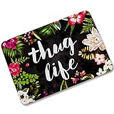 Changyun Thug Life Flowers Doormat Entrance Mat Floor Mat Rug Indoor/Outdoor/Front Door/Bathroom Mats Rubber Non Slip (23.6