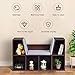 Costzon Kids Bookshelf with Reading Nook, 6 Cubby Bookcase with Soft Seat Cushion, Wooden Toy Storage Organizer, Book Shelf for Playroom, Nursery, Daycare