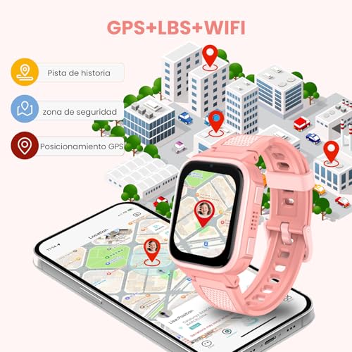 LAGENIO K10 4G Kids Smartwatch with GPS and Phone Function, 1.8 Inch Screen, 950 mAh Battery, IP68 Water Resistance, Class Mode, SOS Emergency Call – Kids Smart Watch