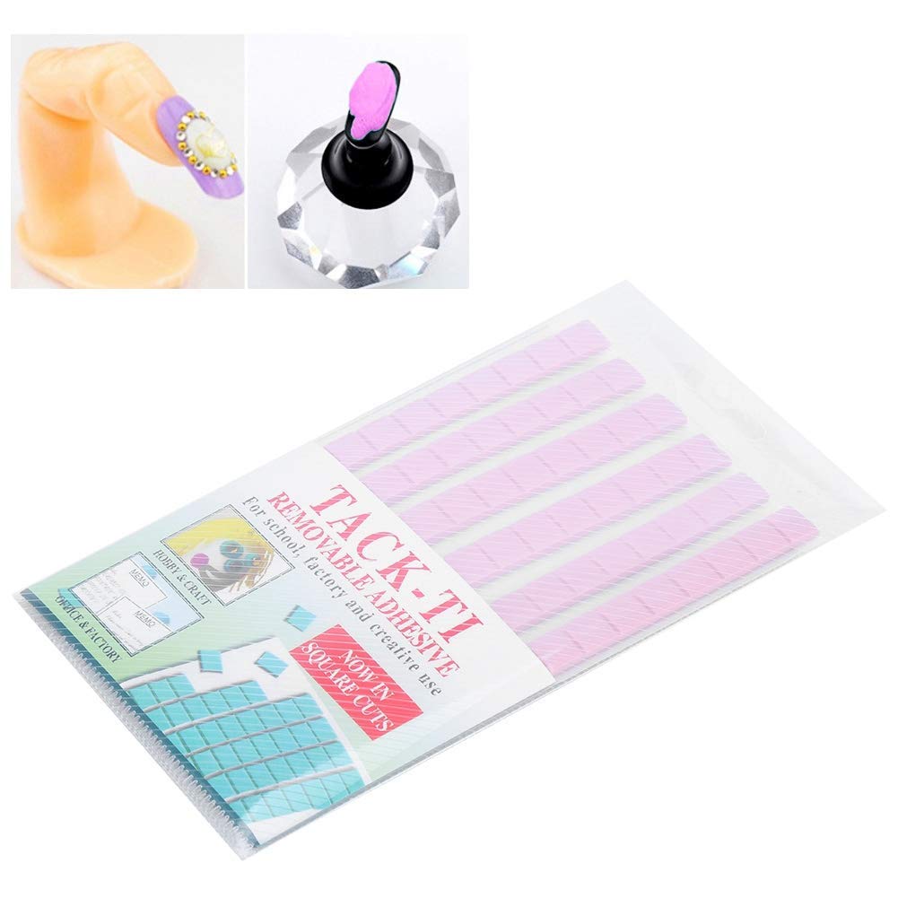 Reusable Nail Art Clay, Professional False Nail Tips Sticky Adhesive Manicure Tool - DIY Nail Art Sticky Plasticine Non Stick Hand Clays Pink