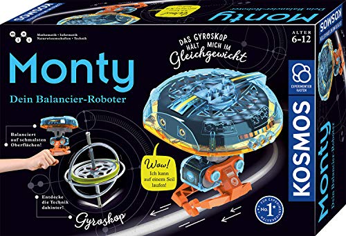 KOSMOS 621025 Monty - Dein Balancier-Roboter, Entdecke wie ein Gyoroskop funktioniert, lass Monty auf einem Seil…