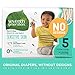 Seventh Generation Baby Diapers for Sensitive Skin, Plain Unprinted, Size 5, 115 Count (Packaging May Vary)