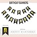 VINAKAS Black And Gold Party Decorations with Happy Birthday Banner - Birthday Party Decorations, Black And Gold Balloons, Tinsel Foil Fringe Curtains, Black and Gold Table Cover and More!