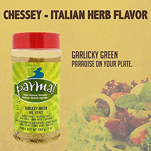 Parma! Vegan Parmesan Garlicky Green, DairyFree, SoyFree and Gluten