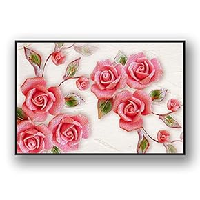 Framed Canvas Wall Art for Living Room, Bedroom Rose Flowers Canvas Prints for Modern Home Decoration Ready to Hang - 16"x24" inches