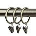 Set of 14 Window Drapery Curtain Clip Rings Bronze 2 inch / 50mm Interior Diameter