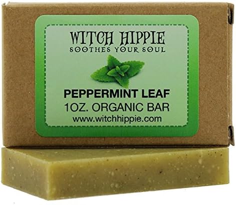 PEPPERMINT LEAF 1OZ ORGANIC SOAP BAR BY WITCH HIPPIE