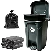 CCAATVG Dog Poop Trash Can Outside 20L with Waste Bags Outdoor Dog Poop Trash Can for Backyard with Lid Odorless Waterproof Foot Pedal and Removable Inner Bucket