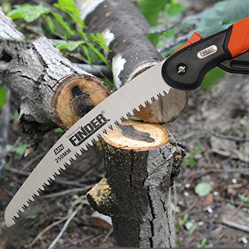 ENPOINT Folding Pruning Saw, Heavy Duty Carbon Steel Folding Hand Saw Portable Band Saw with 9 in Rugged Razor Blade Hacksaw for Fruit Tree Trimming Yard Garden Branches Pruning
