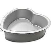 kefyixc Heart-shaped cake pan, heart-shaped cake tin, aluminum, 3-inch deep, 8-inch heart-shaped, for weddings, parties, family and other occasions cake (8 x 3 Inch)