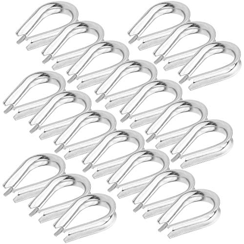 CBTONE M6 Stainless Steel Thimble for 7/32" - 1/4" Diameter Wire Rope Cable Thimbles Rigging - 50 Pack - Thumbnail 4