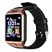 Padgene DZ09 Bluetooth Smart Watch with Camera for Samsung, Nexus, HTC, Sony, LG and Other Android Smartphones (Gold(Black Band))