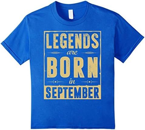 Kids Legends Are Born In September T-Shirt 12 Royal Blue