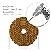 CHANGE MOORE 4 inch Wet Diamond Polishing Pads Set 10 PCS for Granite Concrete Travertine Quartz Countertop Floor Stone for Grinder or Polisher