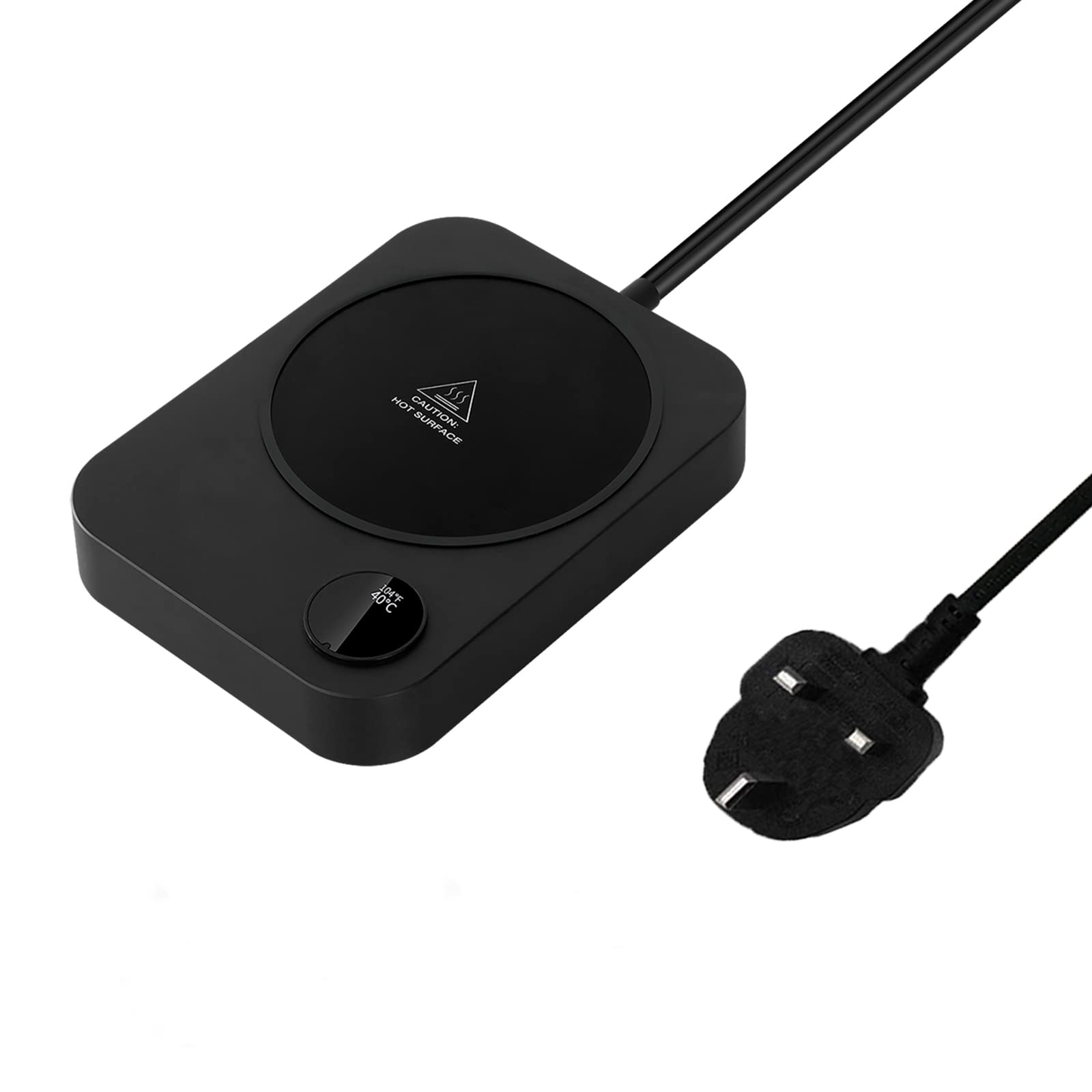 Coffee Mug Warmer, Cup Warmer Auto Shut off with 3 Adjustable Temperature Setting, (104℉ 131℉ to 149℉) for Cocoa, Tea, Milk, Drinks Office Home Desk Electric Beverage Warmer (Black)