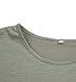JOKHOO Mens Long Sleeve Hipster Hip Hop Basic Curved Hem T Shirt Grey Small