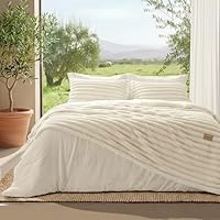 Bedsure Gentlesoft™ 2-in-1 King Size Comforter Set and Detachable Fluffy Blanket, Cream White Bedding Set For All Season Use, SnapTech™ Design for Space Saving (Includes 2 Pillow Shams, 2 Pillowcases)