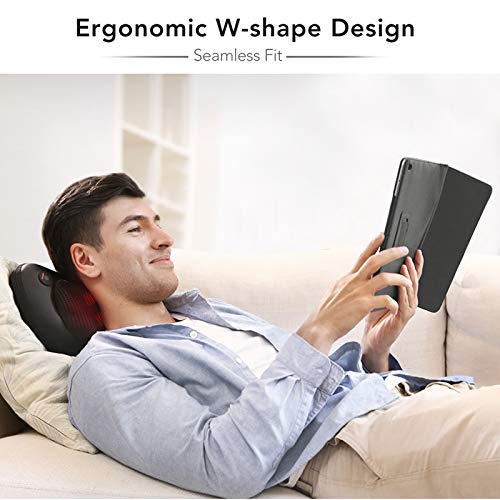 Naipo Shiatsu Neck Back Massager Massage Pillow with Heat, Deep Tissue