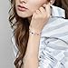 EleQueen 925 Sterling Silver Round CZ Moon Star Link Bracelet Chain for Women, 6.9