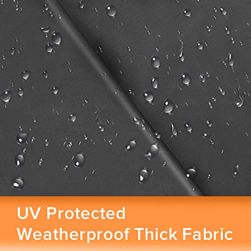 TURN RAISE Patio Umbrella Cover[2019 Newest],Waterproof Cantilever Outdoor Umbrella Cover with Zipper fit 8ft to 11ft,Black(Oxford Fabric) - Thumbnail 4