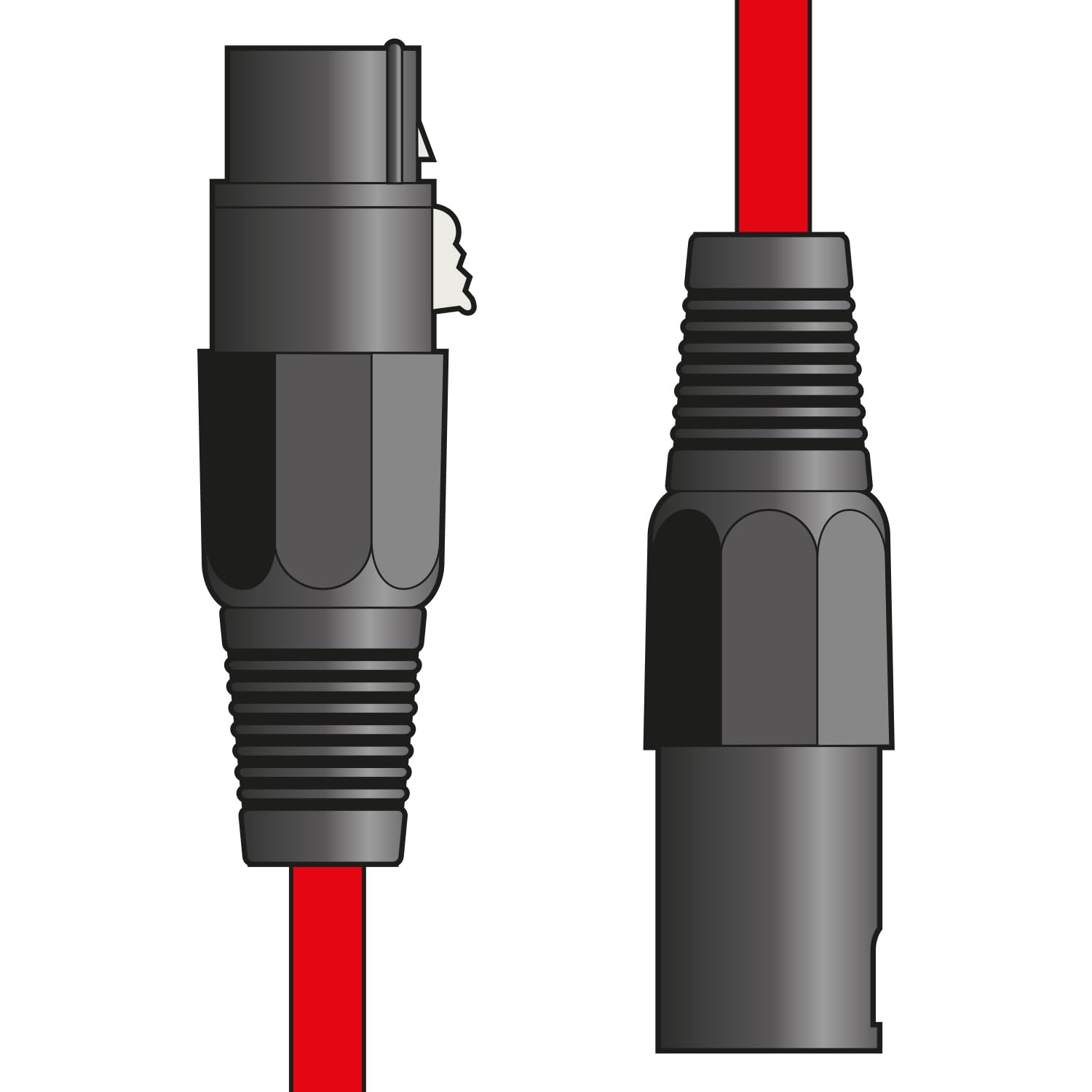 Premium XLR Male - XLR Female Cable | Microphone Cable | Red - 12.0M