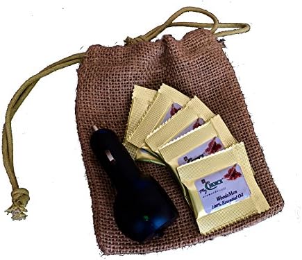 The WOODSMAN Natural Car Air Freshener - 8 Premium Handcrafted Aromatherapy Blends of 100% Sandalwood, Rosewood & Cedarwood Essential Oils - Includes Diffuser