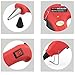 Mini Hot Melt Glue Gun Kit with 30pcs Glue Sticks,Holding Stand and Scald-Proof Rubber Nozzle 20 Watts, Red