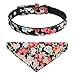 Vaburs Dog Collar and Dog Bandana, Pet Collar Fancy Dog Collar with Bandana for Small Medium and Large Dogs Adjustable(L-Black)thumb 3