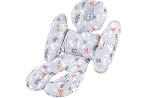 TOPOQ Baby Stroller Insert Stroller Head and Body Support Cushion Car Seat Insert Universal Pram Seat Cushion Stroller Liner Pushchair Seat Cushion Pad for Baby High Chair Buggy Bassinet