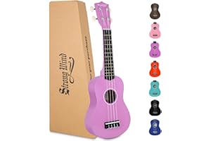 Strong Wind Soprano Ukulele - Stringed Musical Instrument Ukulele for Beginners Adults, 21 Inch Basswood Ukelele (Purple)